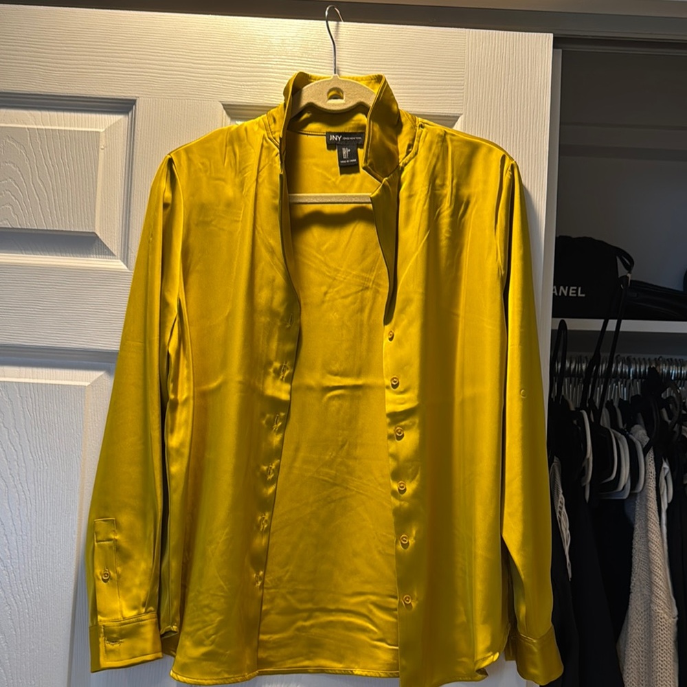 DKNY Yellow Lightweight Shirt Jacket